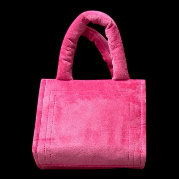 Juicy Couture Vibrant Pink Velour Mini Plush Bag - Picture 8 of 10